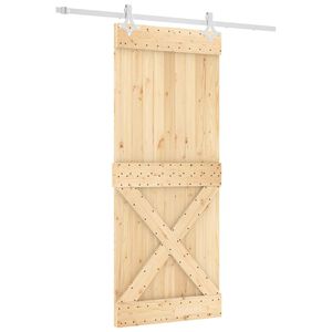 vidaXL Skyded&oslash;r 85 x 210 cm Massivt Fyrretr&aelig; (Ubehandlet)