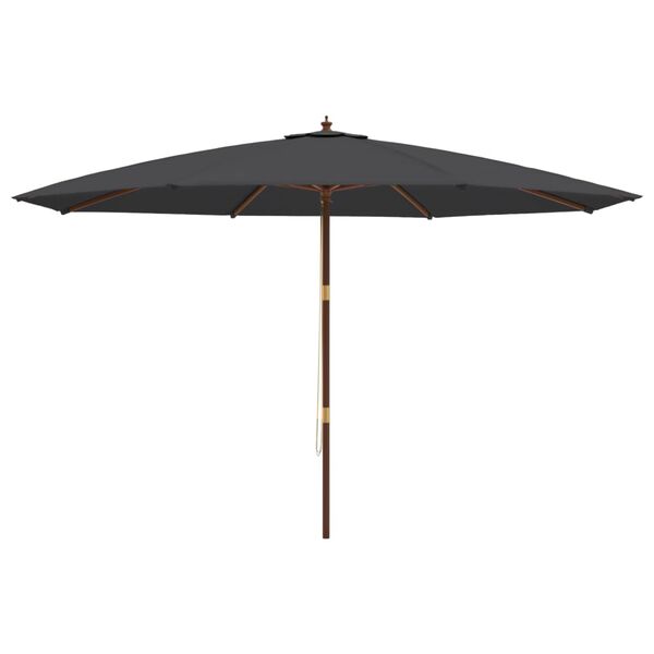 vidaXL haveparasol med tr&aelig;stang 400x273 cm sort
