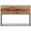 vidaXL konsolbord 110x30x75 cm massivt ru mangotræ og jern