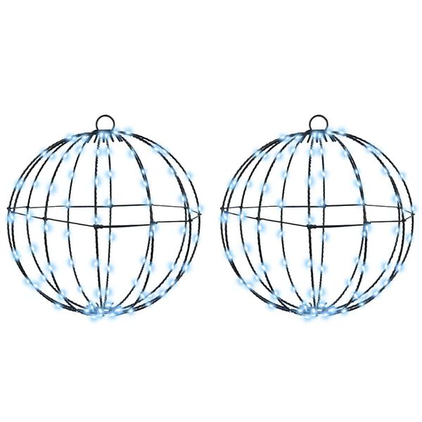 vidaXL Bold med 192 LED'er 2 pcs Kold hvid 31,5 x 31,5 x 32 cm Metal