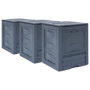 vidaXL kompostbeholdere til haven 3 stk. 60 x 60 x 73 cm 780 l gr&aring;