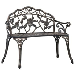 vidaXL bistrob&aelig;nk 100 cm bronzest&oslash;bt aluminium