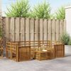 vidaXL Sofas&aelig;t 7 pcs Naturfarvet Massivt Akacietr&aelig;