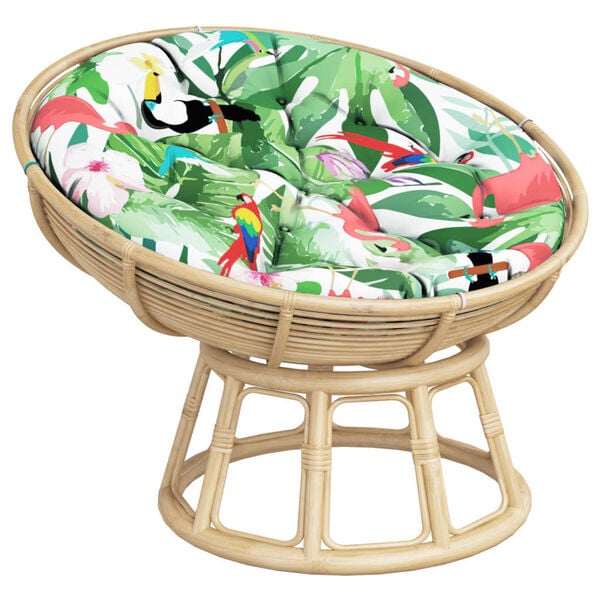 vidaXL rund hynde &Oslash;100x11 cm oxfordstof flerfarvet