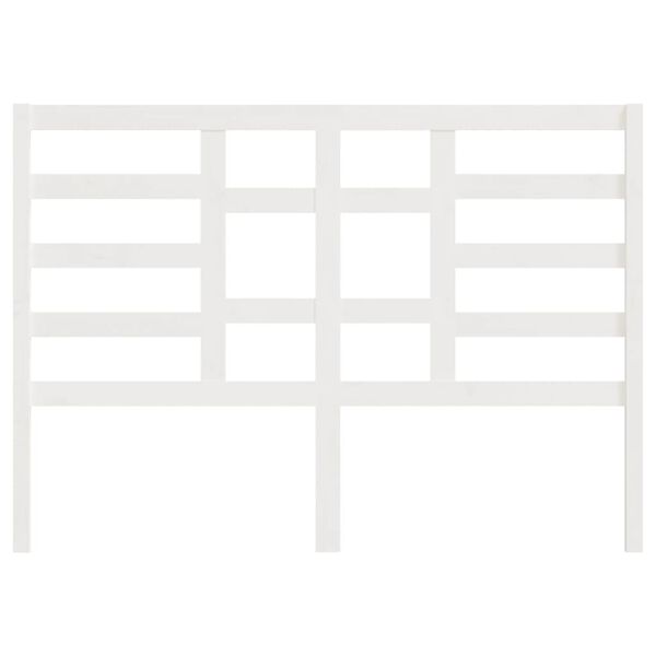 vidaXL sengeg&aelig;rde 126x4x104 cm massivt fyrretr&aelig; hvid