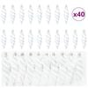 vidaXL Jule Spiral Formet Kugle 40 stk. LED'er Hvid 3 x 11 cm Plastik