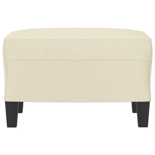 vidaXL fodskammel 60x50x41 cm kunstlæder cremefarvet