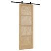 vidaXL Skyded&oslash;r ORKDAL Naturfarvet 73,5 x 211 cm Massivt fyrretr&aelig;