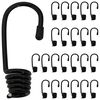vidaXL Kroge 24 stk. Sort 4 mm x 5 cm St&aring;l
