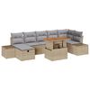 vidaXL Havesofa S&aelig;t 8 stk. Beige polyrattan