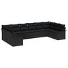 vidaXL Havesofa S&aelig;t 10 stk. Sort polyrattan