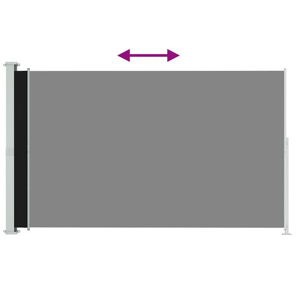 vidaXL sammenrullelig sidemarkise til terrassen 180x300 cm sort