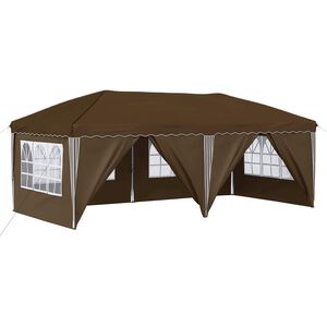 vidaXL Pop-up Festtelt 575 x 288 x 245 cm Gr&aring;brun