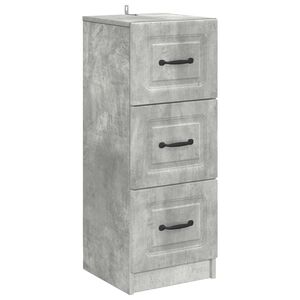 vidaXL Skuffeskab Betongr&aring; 33 x 34,5 x 87 cm Konstrueret tr&aelig;