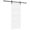 vidaXL Skyded&oslash;r 86 x 211 cm Konstrueret tr&aelig; Hvid og sort