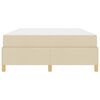 vidaXL Sengestel med madras Creme 160 x 200 cm Stof