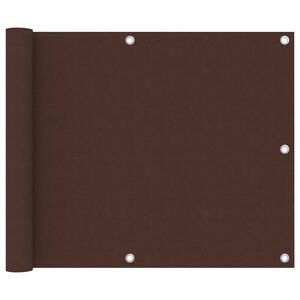 vidaXL altanafsk&aelig;rmning 75x400 cm oxfordstof brun