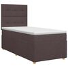 vidaXL Boxmadras med topmadras M&oslash;rk Brun 90 x 200 cm Stof