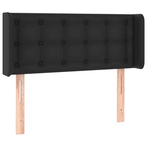 vidaXL sengegavl med kanter 83x16x78/88 cm kunstl&aelig;der sort