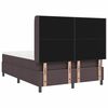 vidaXL LED Box Spring Bed med madras M&oslash;rk Brun 140 x 200 cm Stof