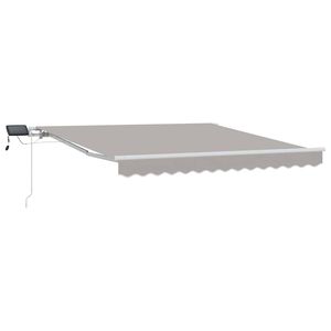 vidaXL Udtr&aelig;kkelig markise Lysegr&aring; 300 x 250 cm Stof og aluminium