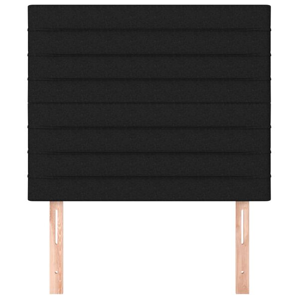 vidaXL sengegavl sort 90x5x118/128 cm stof