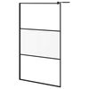 vidaXL brusev&aelig;g 115x195 cm matteret sikkerhedsglas sort