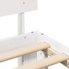 vidaXL Sengestel med hovedgærde Hvid 120 x 200 cm Massiv fyrretræ