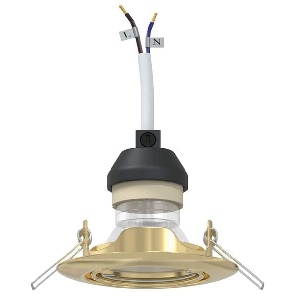 vidaXL Spotlight 12 pcs Guld 9 x 9 x 2.5 cm Metal