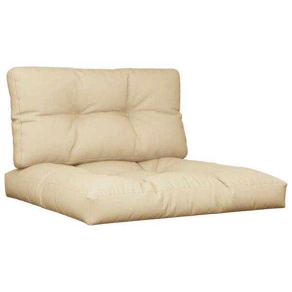 vidaXL pallehynder 2 stk. stof beige