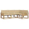 vidaXL Udend&oslash;rs sofagruppe med pude 4 pcs Hvid og Beige