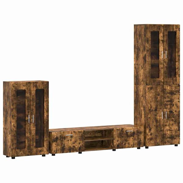 vidaXL TV-m&oslash;bels&aelig;t med skuffe med d&oslash;r FLORIN R&oslash;get eg Konstrueret tr&aelig;