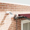 vidaXL markise med LED-lys 300x250 cm automatisk betjening bordeaux