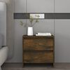 vidaXL sengeborde 2 stk. 45x34,5x44,5 cm konstrueret træ røget egetræ