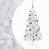 vidaXL Kunstigt juletr&aelig; med julekugle 150 cm 150 LED'er Varm hvid
