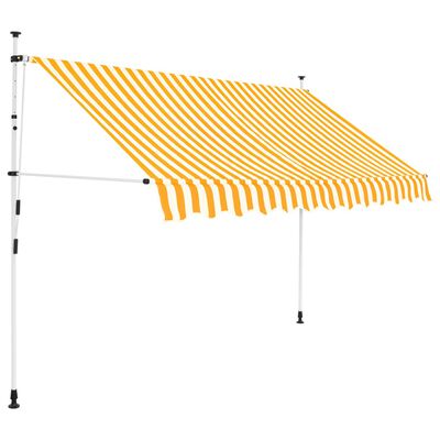 vidaXL foldemarkise manuel betjening 300 cm stribet orange og hvid