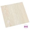 vidaXL Gulvplanker 55 pcs Beige 5,11 m&sup2; PVC