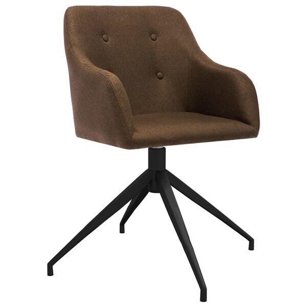 vidaXL drejelige spisebordsstole 4 stk. stof brun