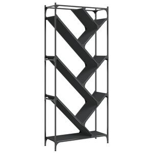 vidaXL bogreol 79x30x180 cm konstrueret tr&aelig; og metal sort