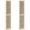vidaXL Skabsd&oslash;r 2 pcs Naturfarvet 201 x 2,1 x 39,5 cm Massiv fyrretr&aelig;