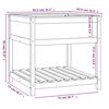 vidaXL plantekasse med hylde82,5x82,5x81cm massivt fyrretr&aelig; gyldenbrun