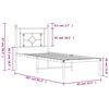 vidaXL sengeramme med sengegavl 80x200 cm metal sort