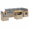 vidaXL sofas&aelig;t til haven 7 dele med hynder polyrattan beige