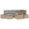 vidaXL Havesofa S&aelig;t 7 stk. polyrattan