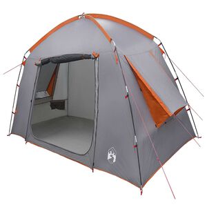 vidaXL Hyttetelt med tag Gr&aring; og orange 210 x 210 x 138 cm Polyester