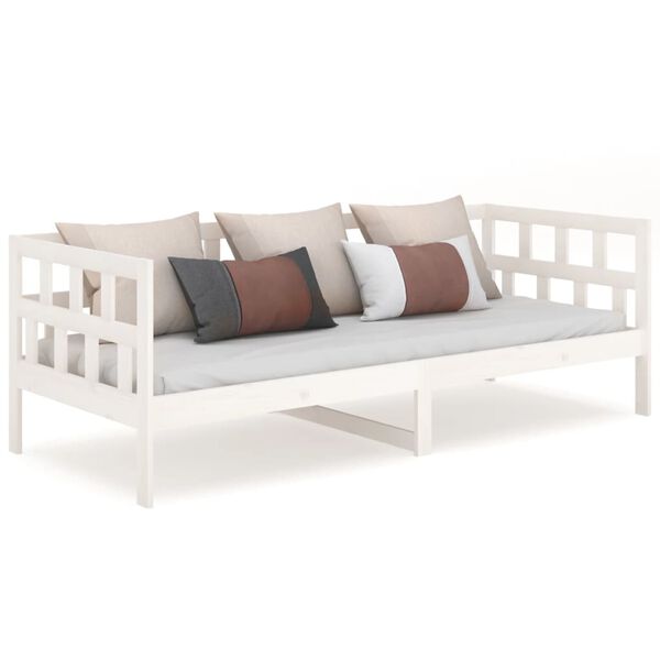 vidaXL daybed 90x190 cm massivt fyrretr&aelig; hvid