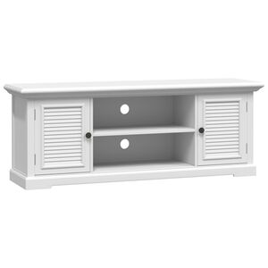 vidaXL tv-bord 110x30x41 cm konstrueret tr&aelig; hvid