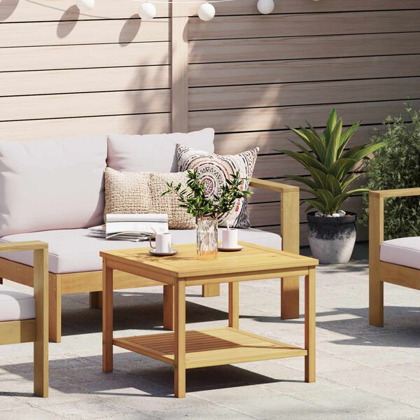 vidaXL Sidebord Olie Naturlig 60 x 60 x 45 cm Massivt Akacietr&aelig;