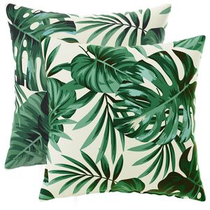 vidaXL Pudebetr&aelig;k 2 pcs HEERLEN Bladm&oslash;nster 30 x 30 cm Polyester