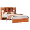 vidaXL Bogreol Sengramme VoksBrun 200 x 150 cm Massivt fyrretr&aelig;